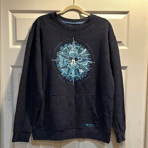 Disney Parks Navy Discover The Magic Walt Disney World Textured Sweatshirt L